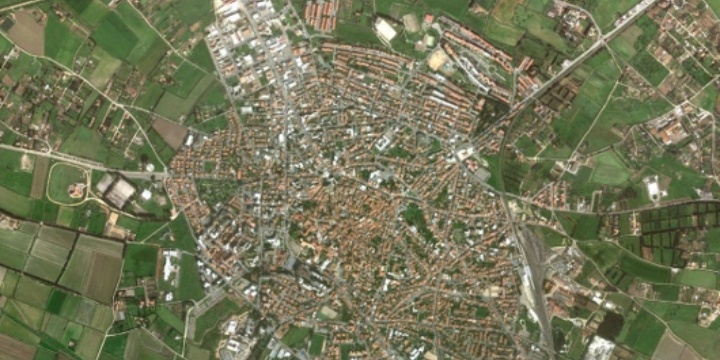 Mappa satellitare di Oristano (Google Maps)