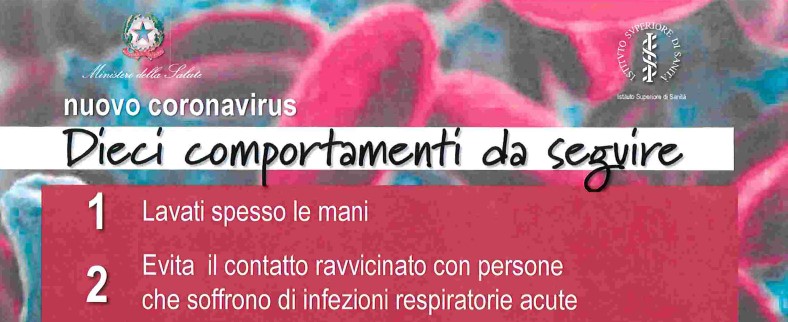 Visualizza la notizia: Coronavirus: i dieci comportamenti da seguire, le note del Ministero della salute e della Regione Sardegna
