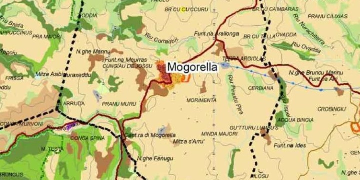 Cartina Comune di Mogorella